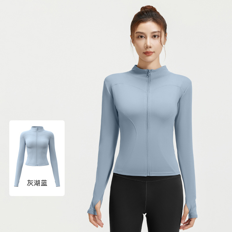 Picture of Juyitang's New Nude Yoga Jacket Slimming Breathable Running Fitness Sports Jacket for Women