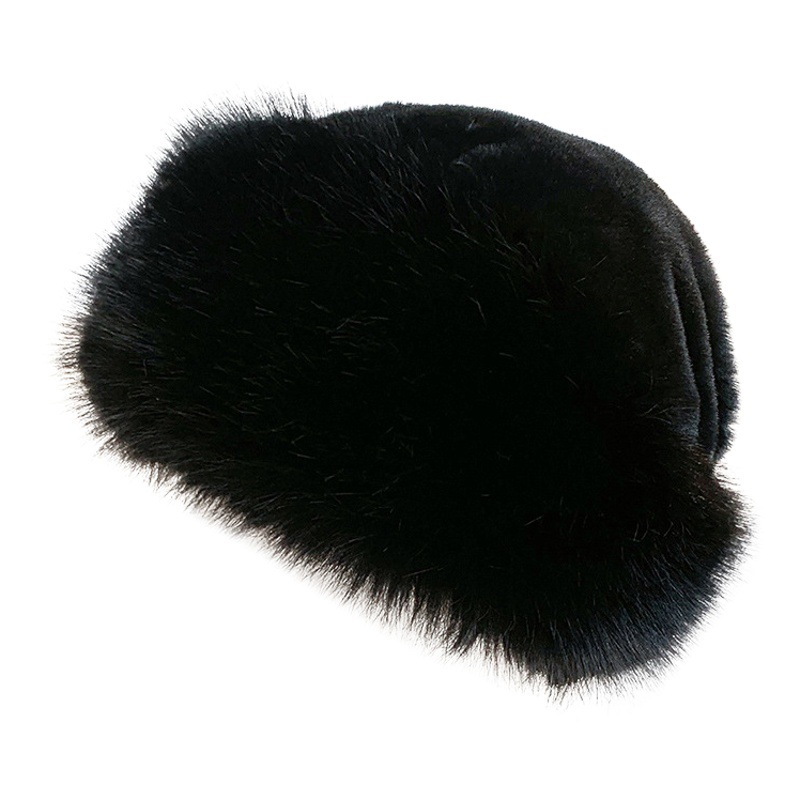 2023 new snow hat imitation fur fox fur hat Lei Feng dome cap Mongolia beret warm thick winter