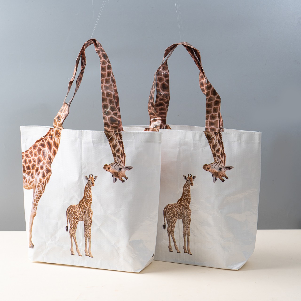 Pp Woven Bag Handbag Color Printed Laminated Cartoon Large Capacity Shopping Bag Exhibition Advertising Thickeneded Gift Bag