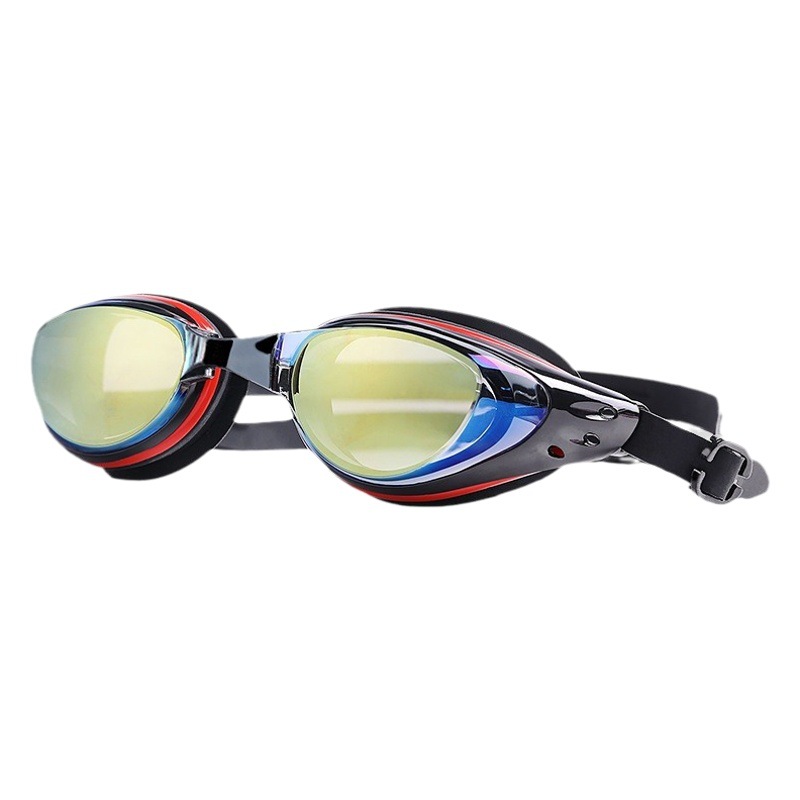 New Swimming Goggles Waterproof Anti-fog HD Women's Myopia Swimming Cap Waterproof Bag Set Large Frame Diving Glasses Swimming Equipment
