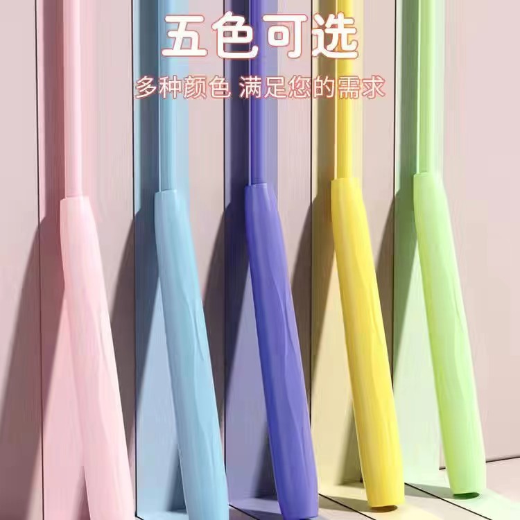 New children's skipping rope lightweight pen Rod adjustable soft rubber sports skipping rope pen rod handle PVC solid rope