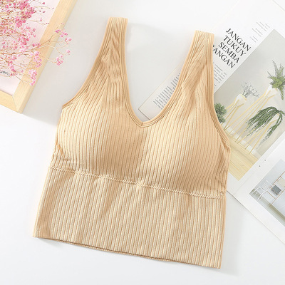 Picture of Foreign Trade Cross-border Small Beauty Back Underwear Chest Wrapping Tie-dyeing and Waist Tube Top Seamless Inner Wear-proof Women's Bra Bra