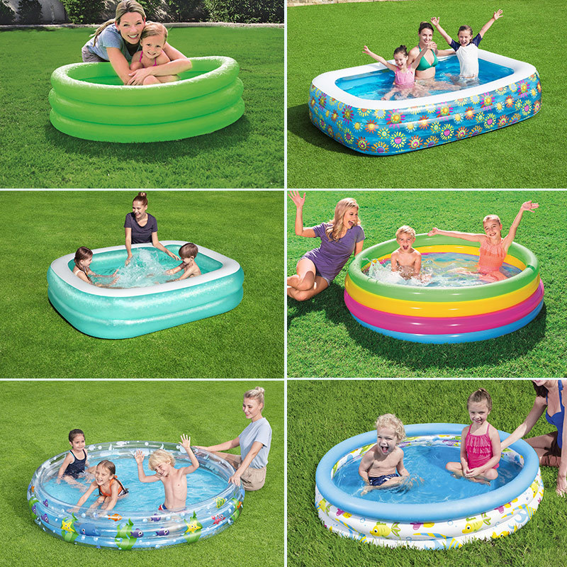 Bestway children inflatable swimming pool PVC thickened baby swimming bucket adult family bath pool