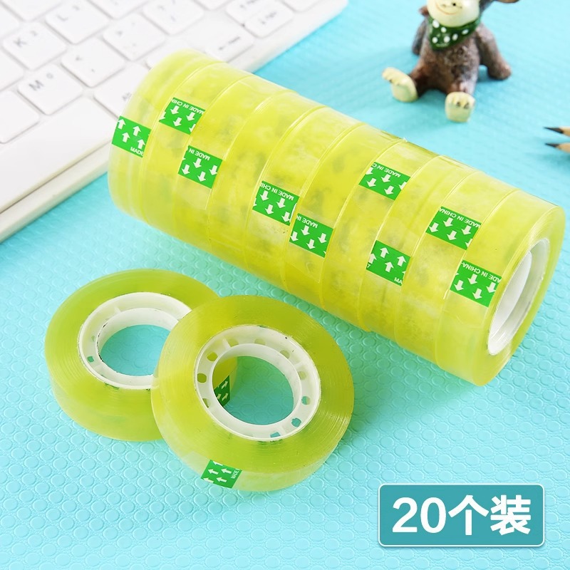Transparent Tape Student Small Roll Tape Office Stationery Supplies Strong Sealing Tape Express Packaging Sealing Tape