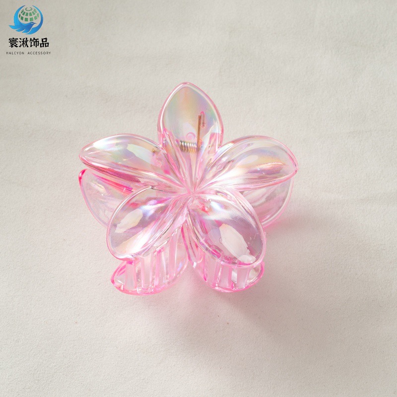 Picture of Cross-border egg flower clip large high-grade gradient Flower hairpin back head updo ponytail shark clip headdress