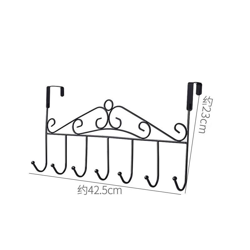 Picture of Creative Wrought Iron Door Back Hook Coat Hood Storage Rack Nail-free Door Back Load-bearing Wrought Iron Hook