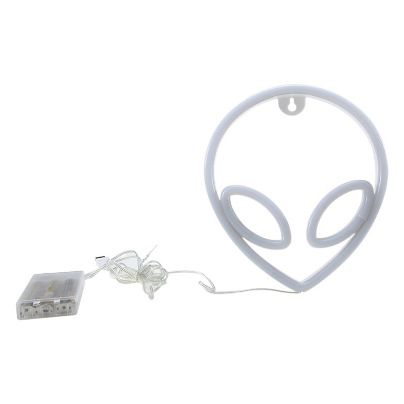 Neon Cross-Border New Led Alien Wall Hanging Neon Shape Lamp Bedroom Ornaments Popular Decorative Night Light