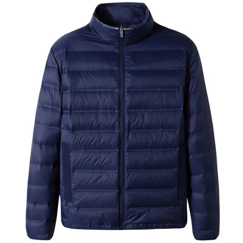 Picture of Fat Man Lightweight Down Cotton-padded Coat Men's Lightweight Thin Plus Size Plus Size 100.00kg Fat Man Down Cotton-padded Coat Fashionable