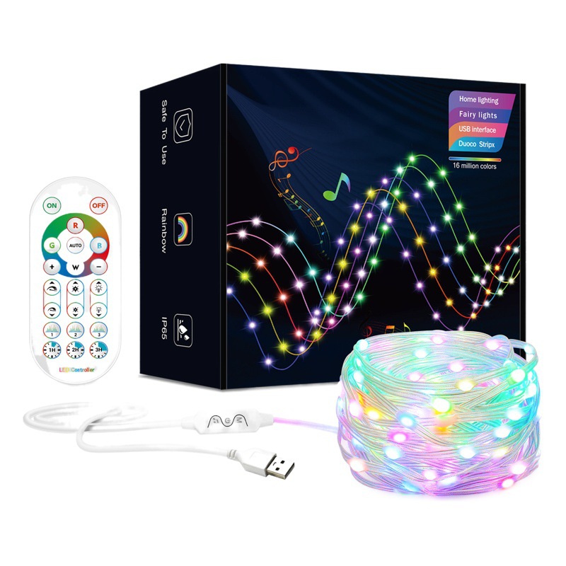 Cross-border spot KESHU led leather wire lamp string 5v wholesale Christmas holiday decoration camping small copper wire copper wire lamp
