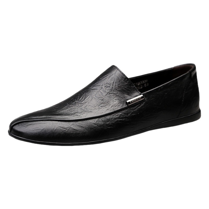 Cross-Border Amazon Men's Shoes Popular Men's Loafers Large Size Casual Shoes Soft Sole Spring and Summer Breathable Leather Shoes Men's Trendy Style