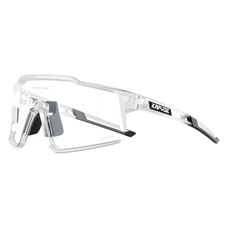Kapvoe Anti-Fog Photochromic Cycling Glasses Outdoor Sports Bicycle Windproof Goggles Running Glasses