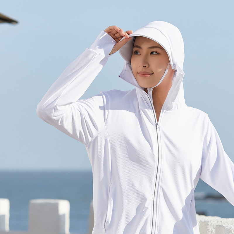 Picture of upf50 outdoor ice silk sunscreen clothing for men and women summer UV protection lightweight breathable fishing coat sunscreen clothing