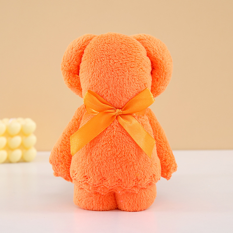 Picture of Coral fleece bear towel hand gift shop wedding birthday gift shop celebration activities cute creative gifts