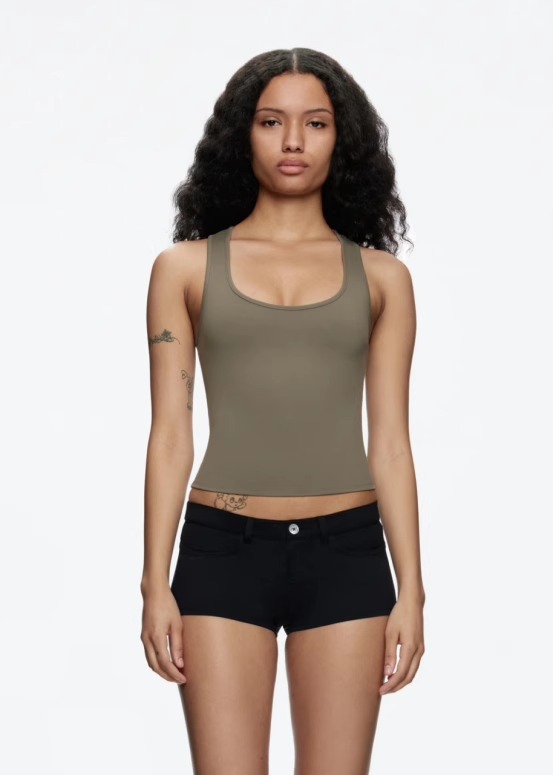 Picture of Spot Tankair Sexy Tight-Fitting High-Elastic Square-Neck Racer Vest Women's Fitness Quick-Drying Sports Short Top