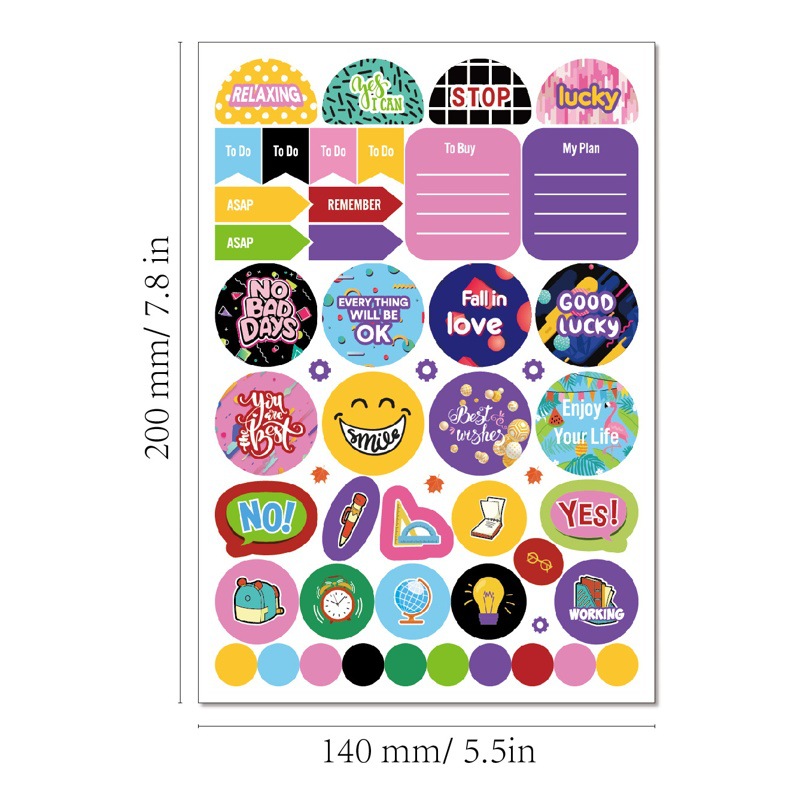 Sun and Moon DIY plan stickers suit Planner stickers calendar work budget holiday plan label