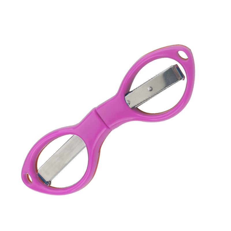 Picture of Stainless steel folding scissors plastic handle/alloy stretch shear travel portable fishing Special 8/eight character scissors wholesale
