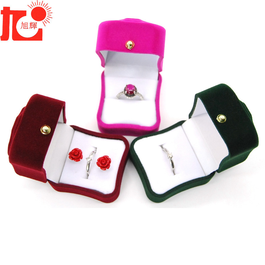 Picture of Factory stock Korean jewelry box earring box flocking jewelry box jewelry box jewelry box ring box velvet box