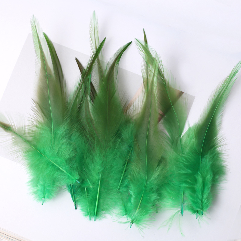 Picture of Factory wholesale funny cat stick feather diy cat toy color red pointed pheasant feather crafts jewelry decoration materials