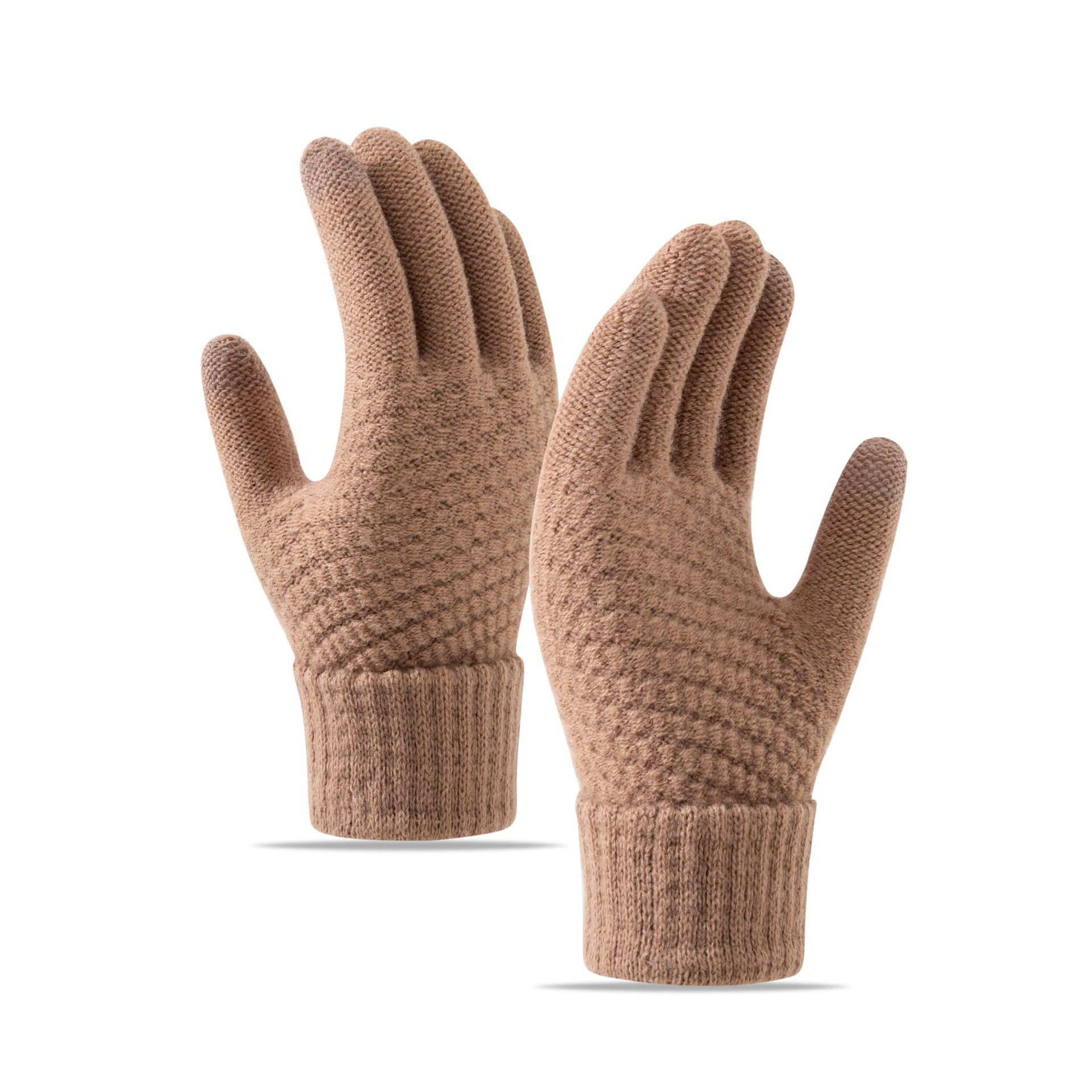 Picture of New Style Gloves Cute Student Winter Velvet Windproof and Coldproof Cycling Knitted Touch Screen Warm Gloves for Women in Autumn and Winter