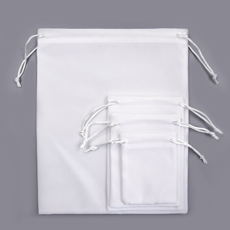 Picture of High-Quality Flocked Cloth Gift Bag, Jewelry Drawstring Velvet Bag, Cosmetics Storage Bag