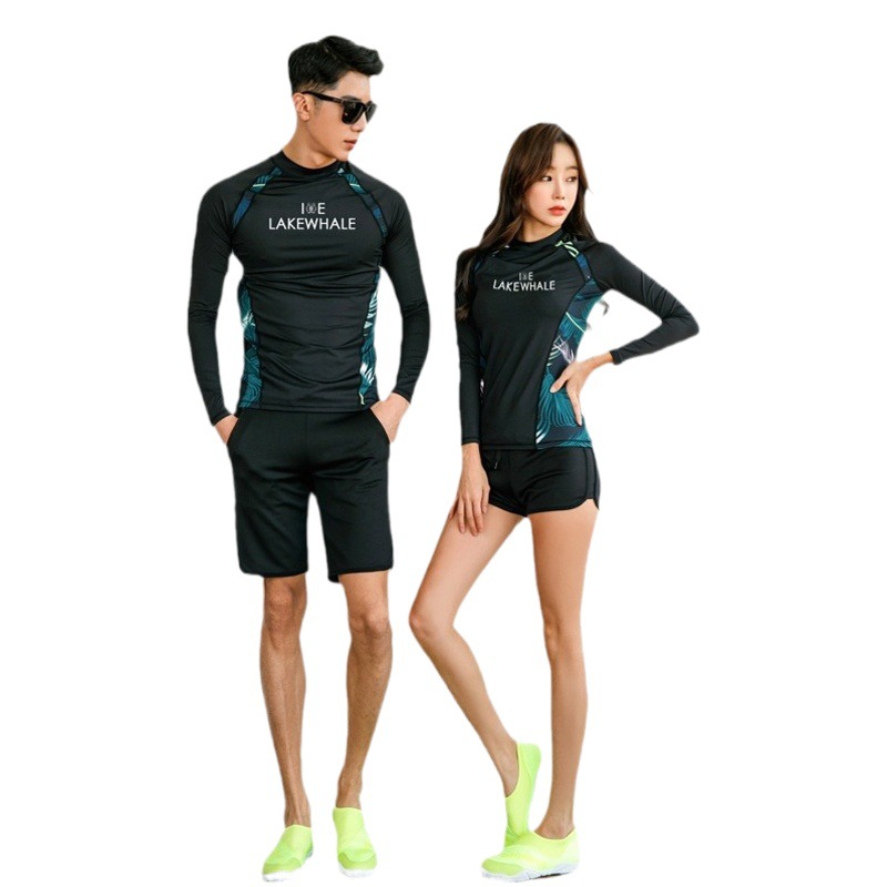 Korean Couple's Diving Suit Split Quick-drying Jellyfish Suit Snorkeling Suit Casual Surfing Swimsuit Long-sleeved Sunscreen Swimsuit