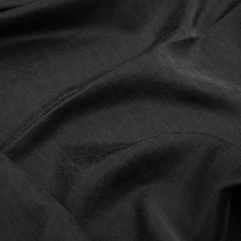 [Grass and wood Gray] old material crepe silk plain satin turtle crack non-heritage fragrant cloud yarn fabric cheongsam clothing fabric