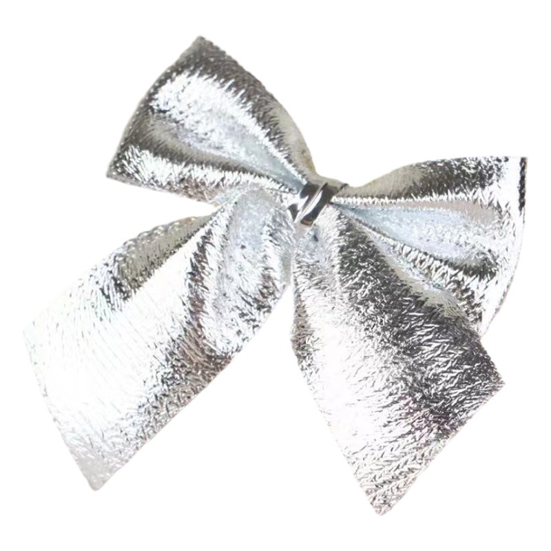 Christmas tree decorations Christmas decoration bow 5.5cm flocking Christmas gift 12 pcs/card