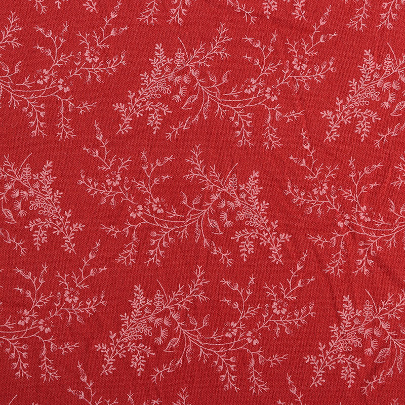 Picture of in stock orchid flower water paste printing cotton vintage floral cloth autumn and winter casual wear fashion dress fabric