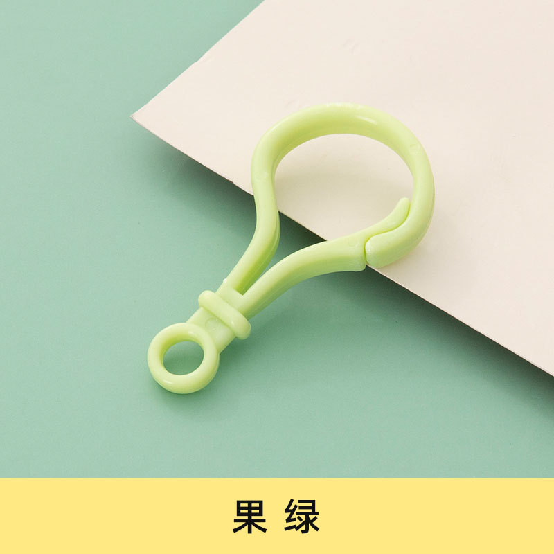 Picture of diy jewelry accessories color bulb button doll key chain plastic lobster buckle bag buckle acrylic hook buckle