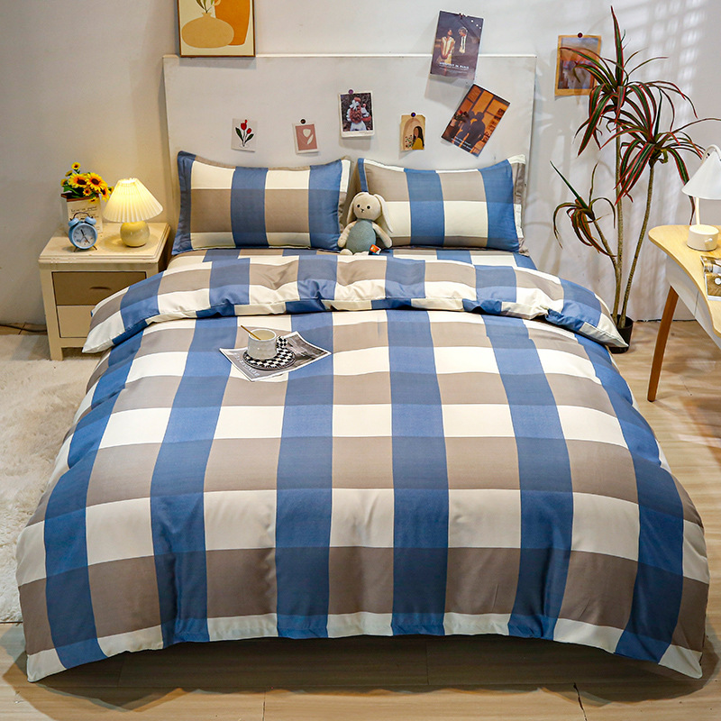 Picture of Four-Piece Brushed Skin-Friendly Thickened Duvet Cover Set, Student Dormitory Three-Piece Quilt Set, Suitable for All Seasons, Internet Celebrity Hot Item