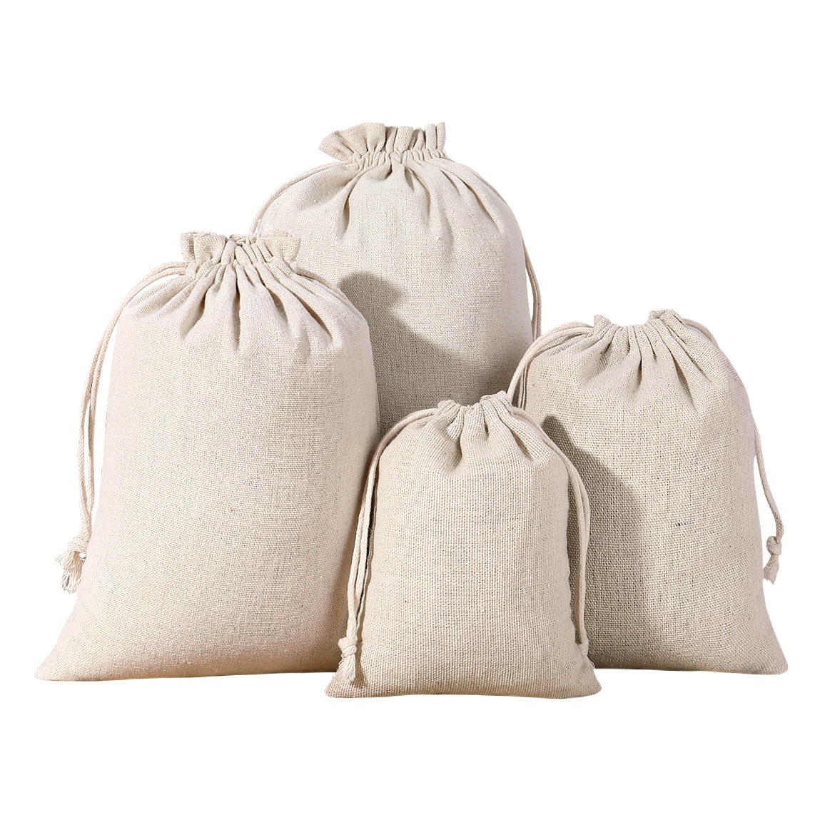Cotton and linen cloth bag drawstring bezel rice blank storage bag advertising printing cotton bag wholesale