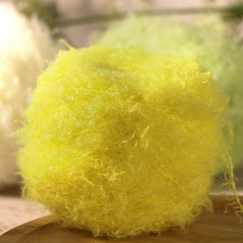 Picture of Wholesale sheep roll wool ball special thread doll plush wool teddy roll wool hand woven fancy thread