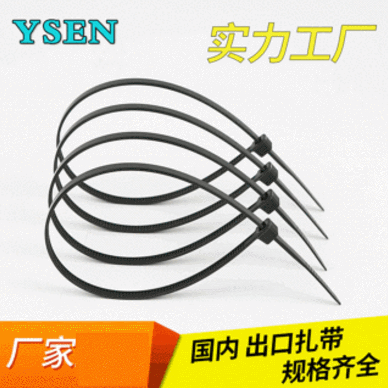 Manufacturer 4 * 300mm nylon cable tie self-locking plastic cable tie fastening tape binding line black and white specifications complete