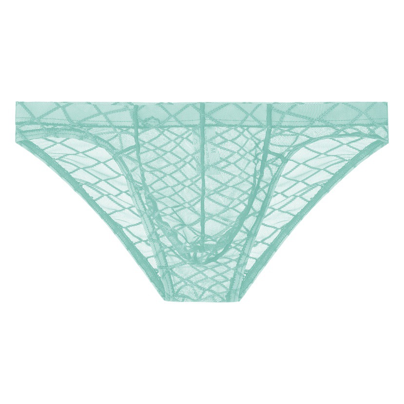 Junye Men's Mesh Transparent Underwear Thin Breathable Briefs Soft and Comfortable Pouch Summer Shorts for Young Men