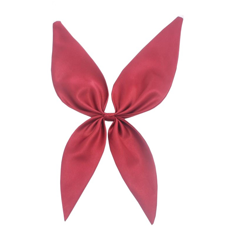 Manufacturer Wholesale Goldfish Knot Solid Color Bow Tie for Women, No-Tie Triangle Scarf, Silk Sailor Suit Jk Uniform Bow Tie