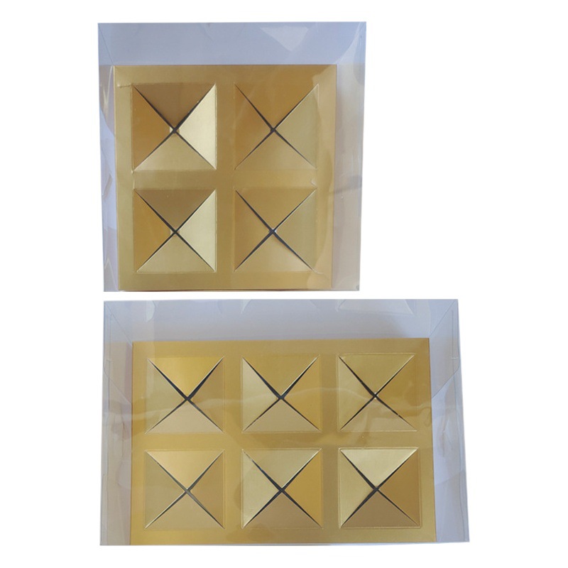 Spot egg yolk crisp transparent gold packaging 46 baked cake box mung bean cake snow Mei Niang private gift