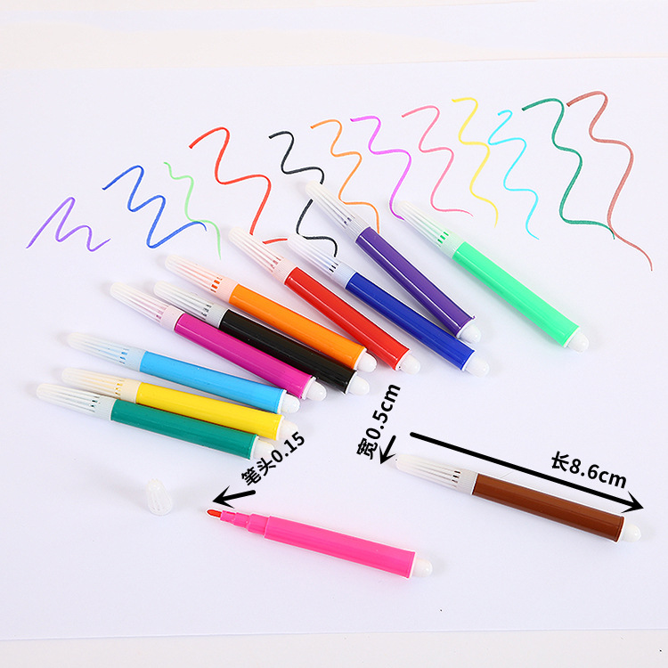 Picture of Factory children's art supplies washable color brush graffiti pen 3/4/5/6/8 color bag children's watercolor pen