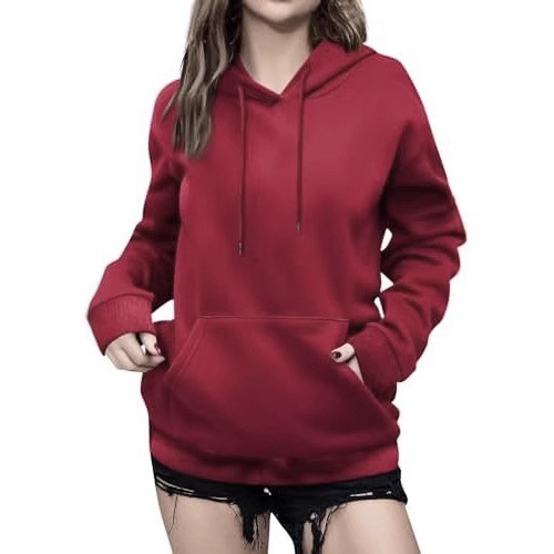 Picture of Cross-border women's clothing Amazon wish European and American foreign trade independent station 2025 autumn and winter fleece-lined loose hooded women