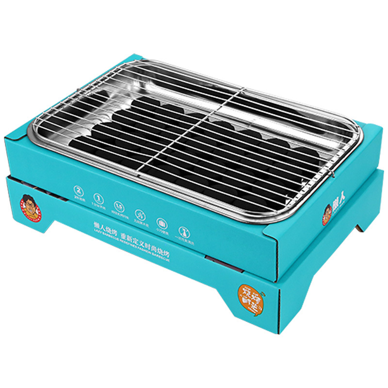 Picture of Disposable BBQ Grill Household Outdoor Portable Carbon Grill Barbecue Grill Picnic Grill Small Tool Barbecue Grill