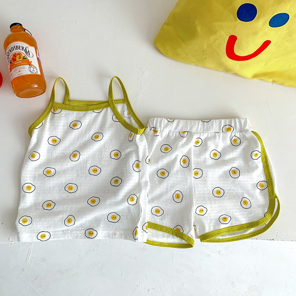 Picture of Summer New Children's Pajamas Children's Home Clothes Girls Summer suit Shorts Vest Summer Wear