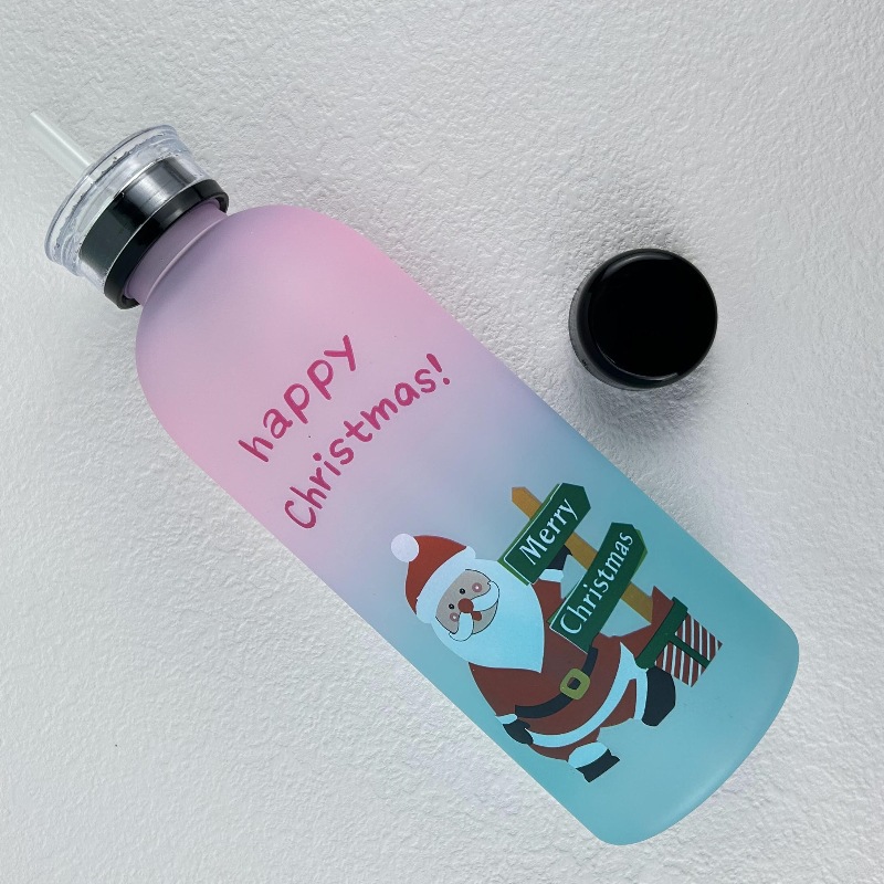 Picture of Large-capacity Plastic Straw Large Water Cup Plastic Wholesale Water Bottle High-looking Big Fat Cup Water Kettle Cute Summer