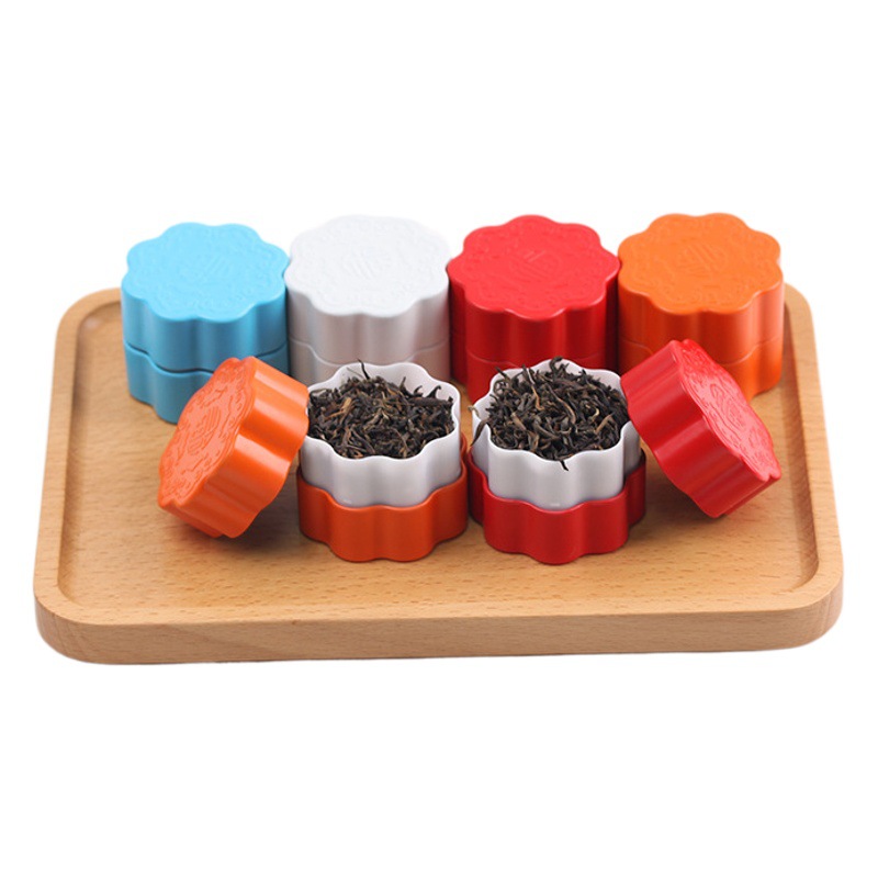 Creative Lace Small Tea Can Mini Small Tea Scented Tea Sealed Portable Packaging Empty Can Tea Iron Box