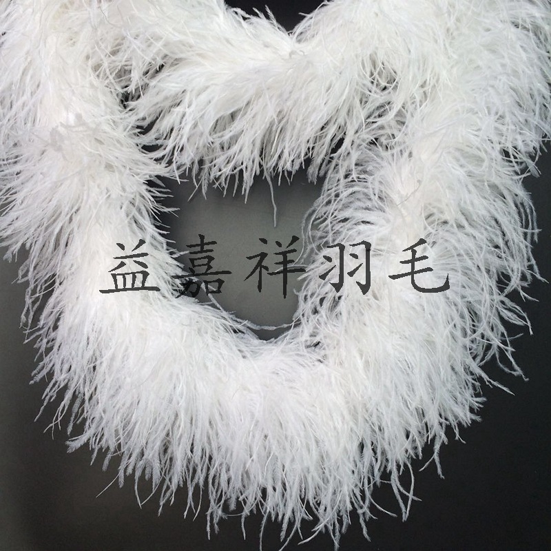 6 layers of white ostrich silk feather scarf clothing fur collar skirt lace DIY feather decorations