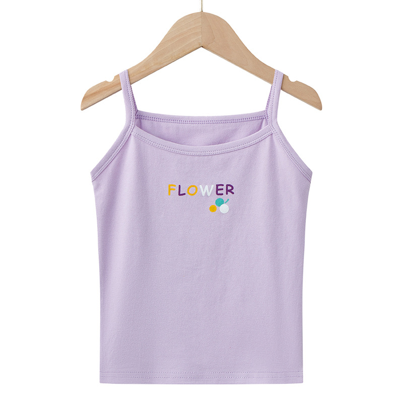 Picture of Girls' Vest Summer Pure Cotton Small Camisole Children's Bottoming Inner Wear Sleeveless Top Baby Outer Wear Camisole