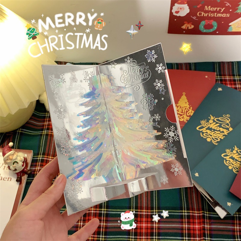 Picture of 3d Christmas greeting card stereo Christmas tree card creative Christmas student gift Christmas activity gift wholesale