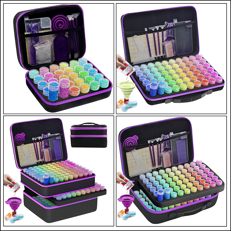 DIY new diamond painting tool storage bag 30 60 120 split diamond 10g bottle storage handbag