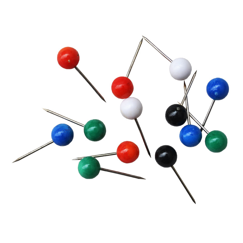 Color pin plastic bead pushpin spool pin 4mm6mm micro-thread set fixed nail fishing gear fishing supplies