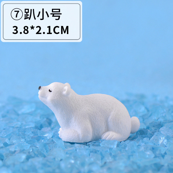 Picture of Micro Landscape Creative Cute Polar Bear DIY Decoration Gift Accessories Ecological Bottle Car Desktop Small Ornaments