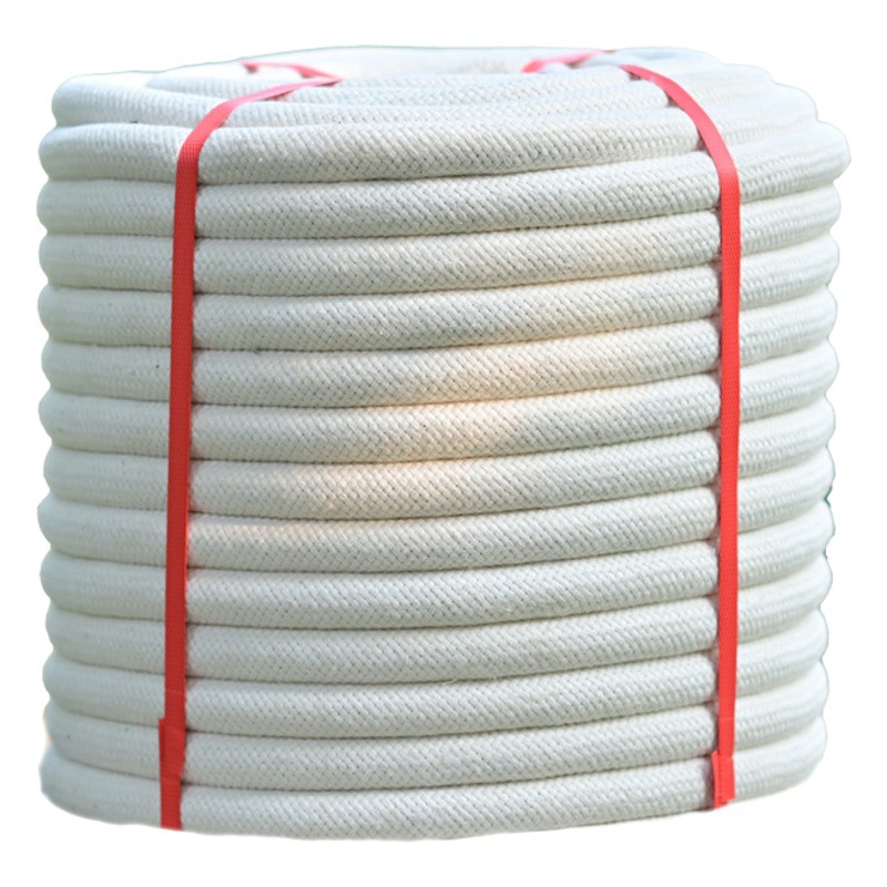 Core-wrapped cotton rope cross-border wholesale binding girdle braided rope solid tag flagpole clothesline braided cotton rope