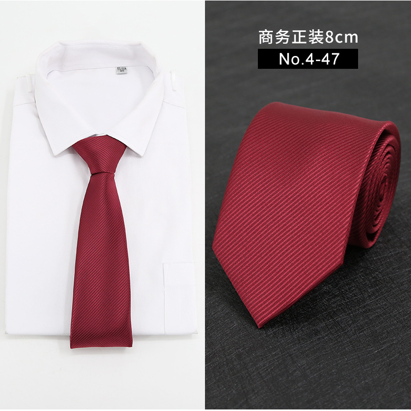 Picture of New Style Tie Men's Formal Business Casual Simple Style Solid Color Striped Arrow-Shaped Tie Manufacturer Ready Stock Wholesale